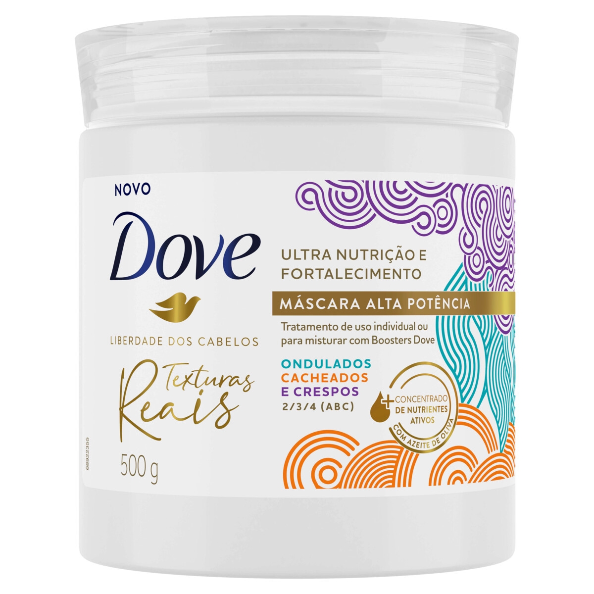 Máscara de Tratamento Dove Texturas Reais Ondulados, Cacheados e Crespos Azeite de Oliva 500g Menor preço em Máscara de Tratamento Dove Texturas Reais Ondulados, Cacheados e Crespos Azeite de Oliva 500g