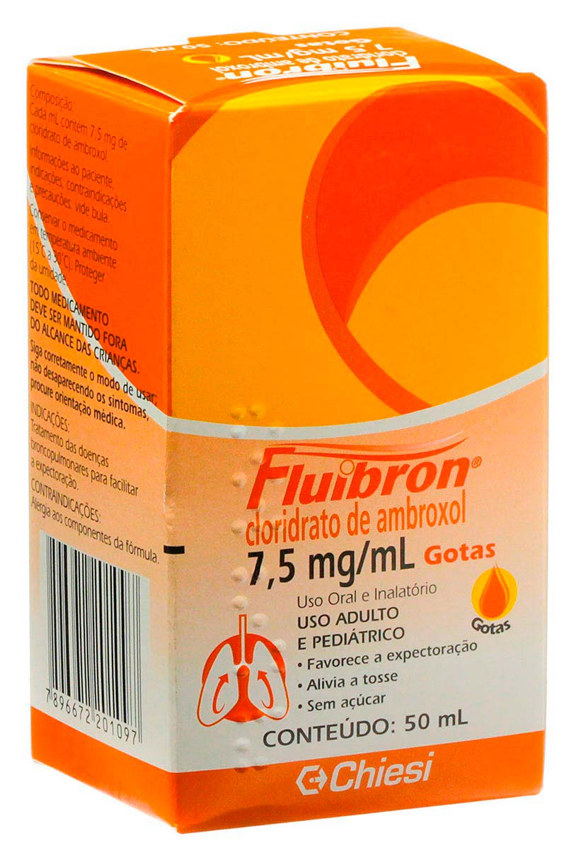 Fluibron Cloridrato de Ambroxol 7,5mg/ml Gotas 50ml