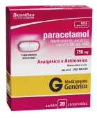 Paracetamol 750mg Aché com 20 comprimidos