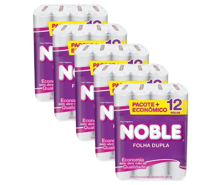 Papel Higiênico Folha Dupla Noble 60 Rolos Menor preço em Papel Higiênico Folha Dupla Noble 60 Rolos
