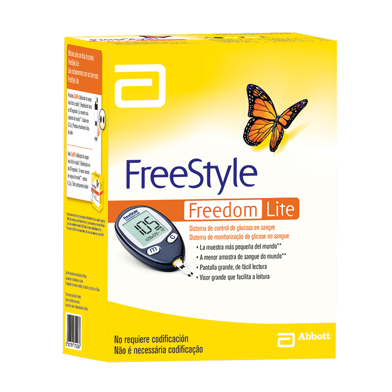 Kit Monitor de Glicemia Freestyle Freedom Lite com Aparelho + 10 Lancetas