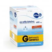 Acetilcisteína 600mg 16 Envelopes de 5g Sabor Laranja - EMS - Genérico