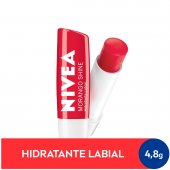 Hidratante Labial Nivea Morango Shine com 4,8g
