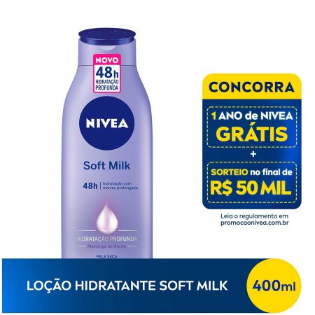Hidratante Desodorante Nivea Soft Milk Pele Seca com 400ml