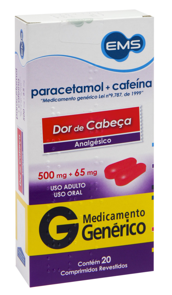 Paracetamol 500mg + Cafeína 65mg é ruim? Paracetamol 500mg + Cafeína 65mg é boa?
