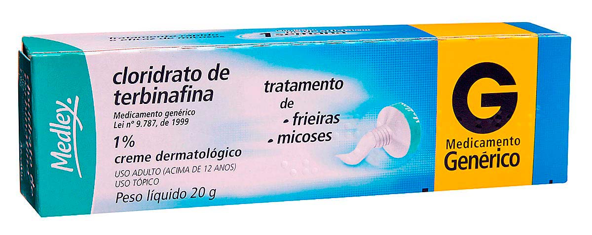 Cloridrato de Terbinafina 10mg/g Pomada Dermatológica 20g Medley Genérico