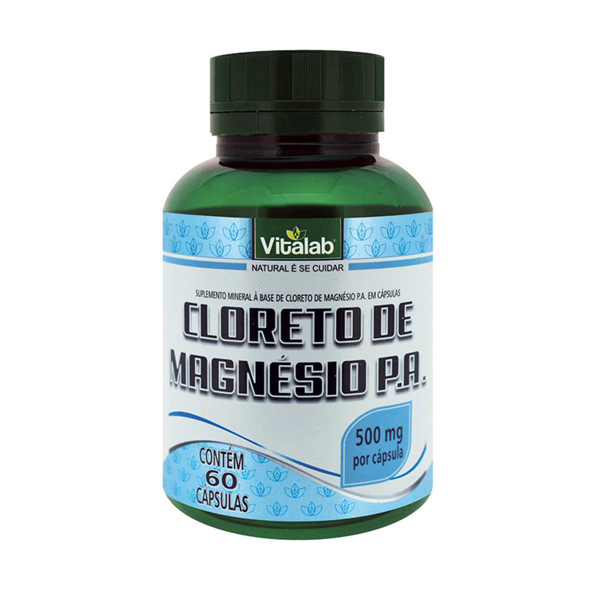 Cloreto de Magnésio P.A. 500mg Vitalab com 60 cápsulas Menor preço em Cloreto de Magnésio P.A. 500mg Vitalab com 60 cápsulas