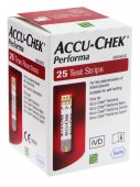 ACCU-CHEK PERFORMA TIRAS DE GLICEMIA COM 25 UNID