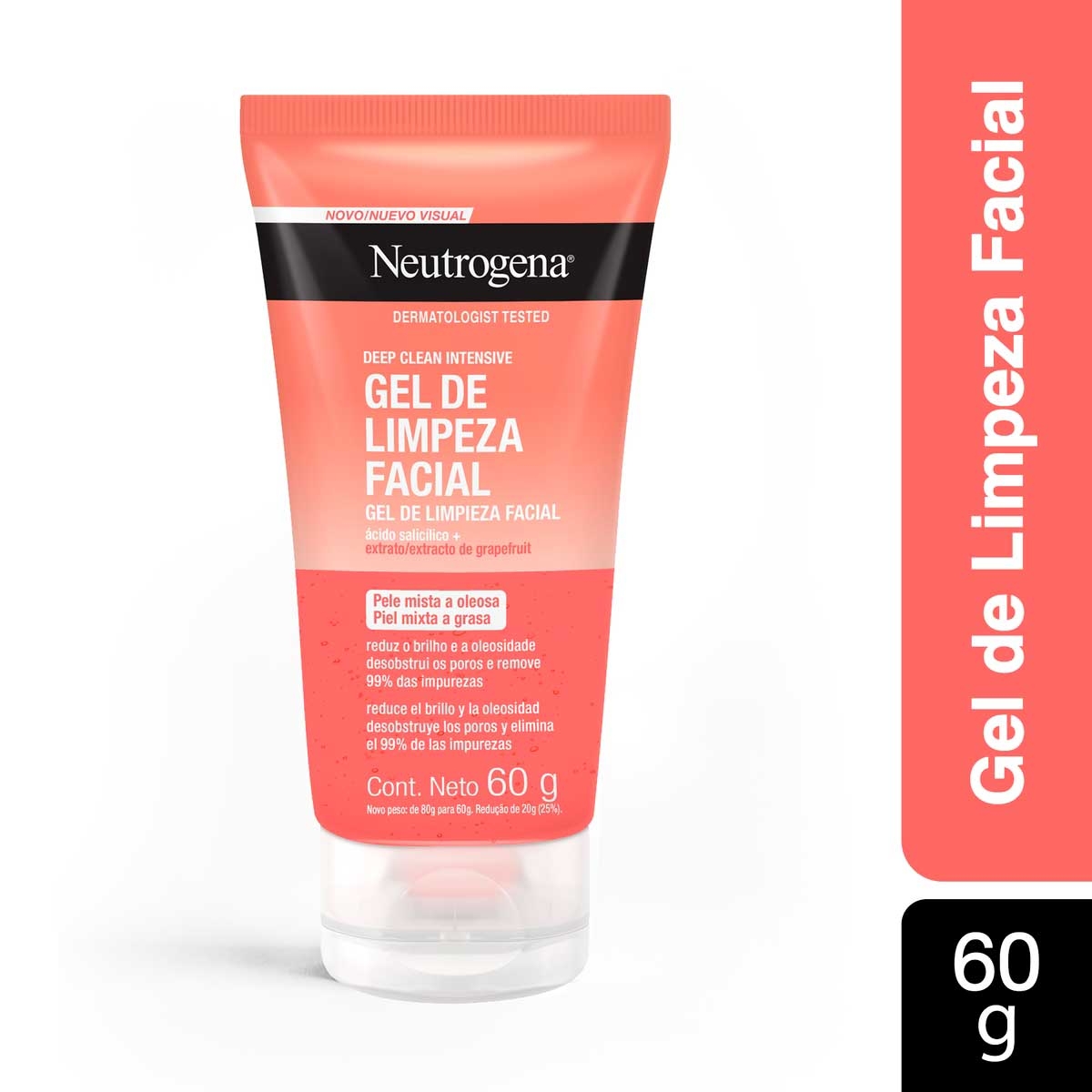 Gel de Limpeza Facial Neutrogena Deep Clean Grapefruit 60g