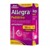 Antialérgico Allegra Pediátrico 6mg/ml Suspensão Oral 150ml com Seringa