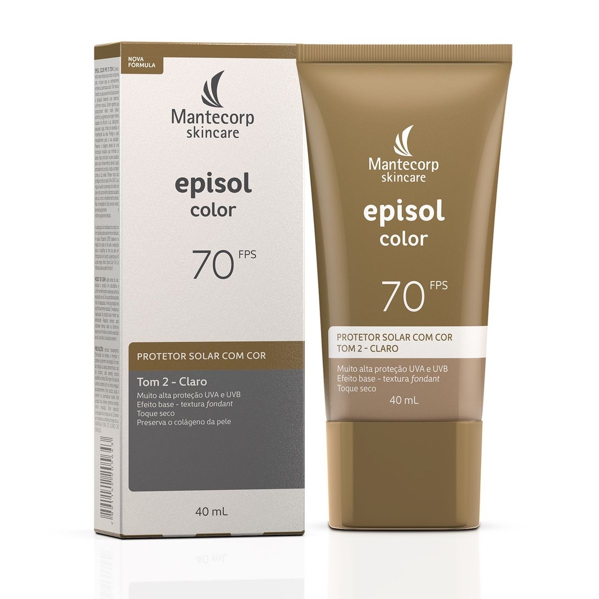 Protetor Solar Facial Episol Color FPS 70 Tom 2 Claro 40ml Menor preço em Protetor Solar Facial Episol Color FPS 70 Tom 2 Claro 40ml