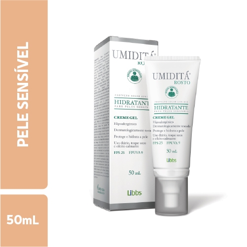 Creme Gel Hidratante Umiditá Rosto FPS 25 com 50ml
