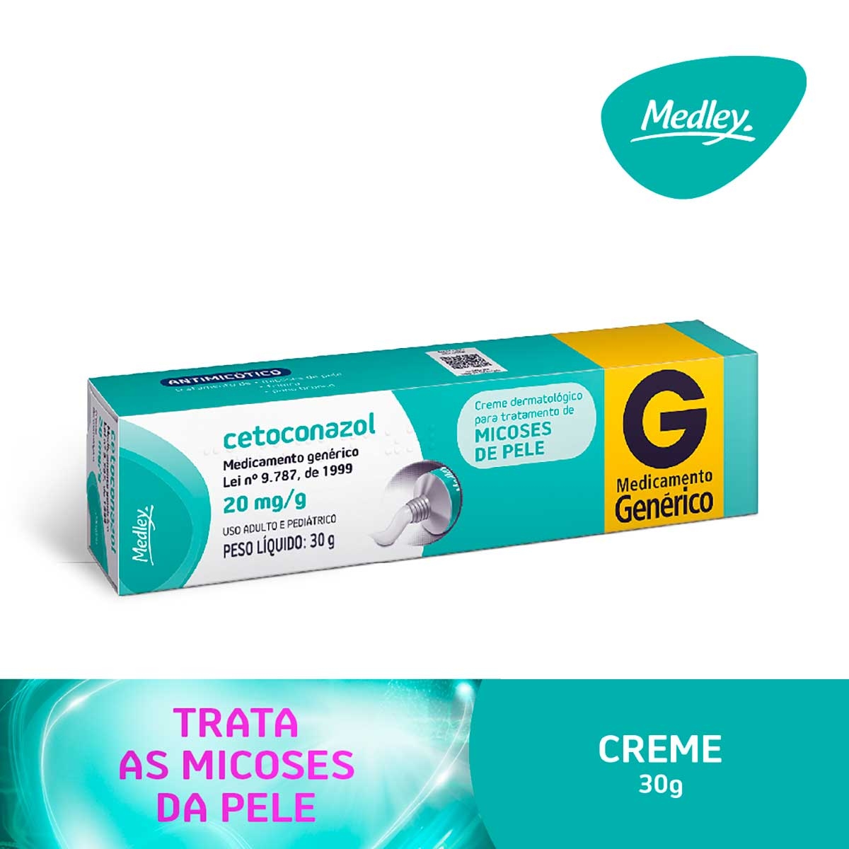 Cetoconazol 20mg/g Creme Dermatológico 30g Medley Genérico Menor preço em Cetoconazol 20mg/g Creme Dermatológico 30g Medley Genérico