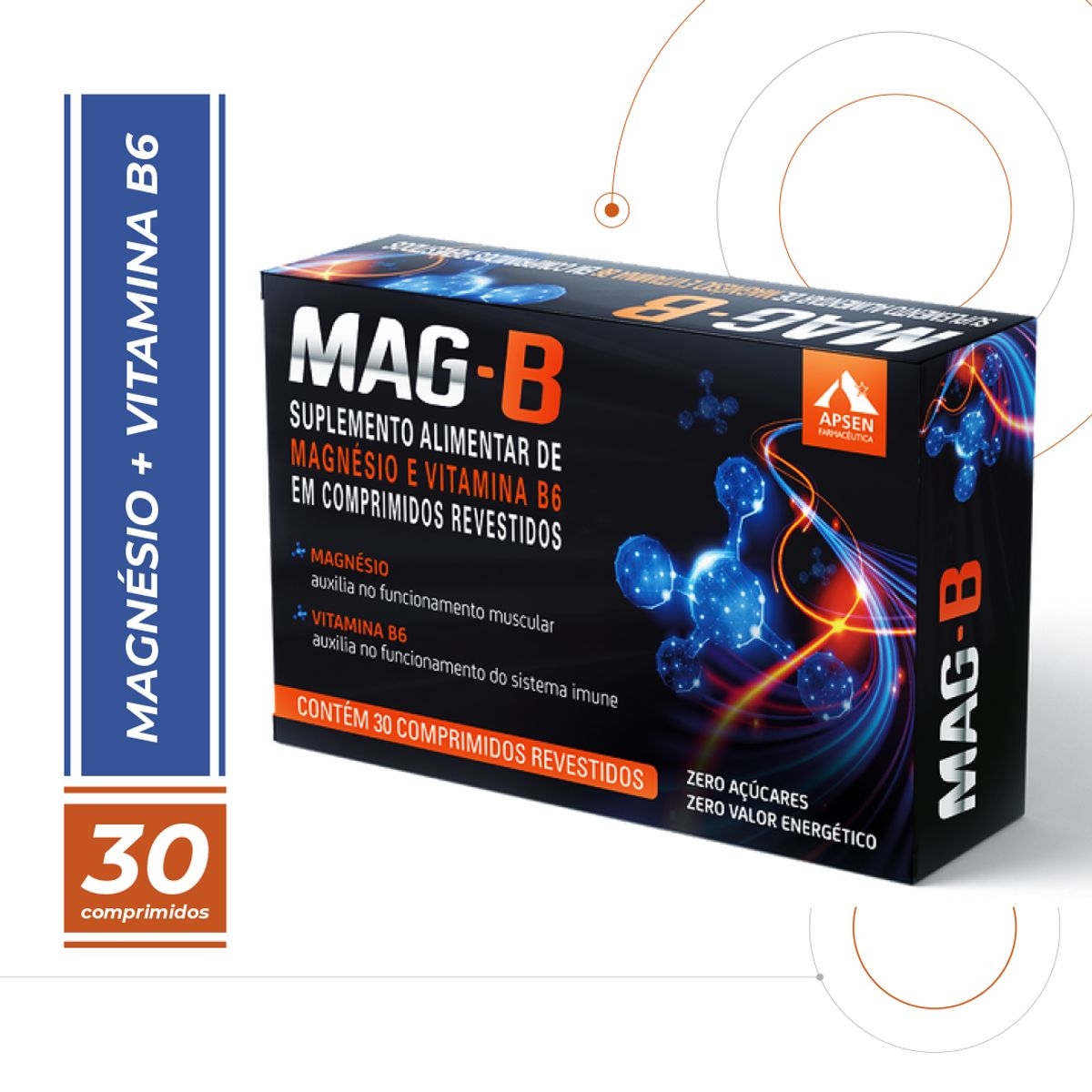 Suplemento Alimentar Mag B com 30 Comprimidos com menor preço | Drogasil