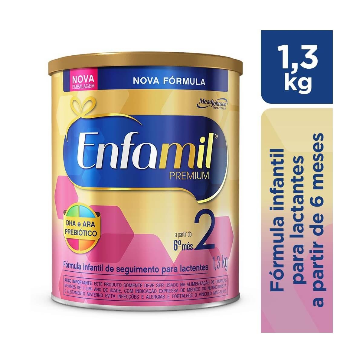 ENFAMIL FORMULA INFANTIL PREMIUM 2 1300G Menor preço em ENFAMIL FORMULA INFANTIL PREMIUM 2 1300G