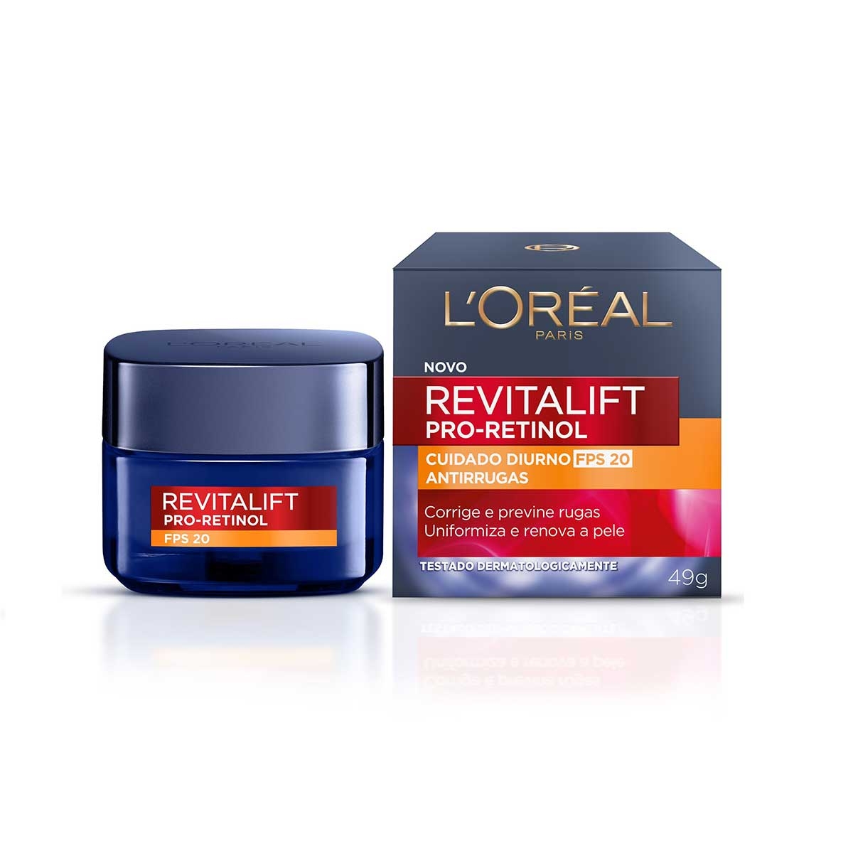 Creme Hidratante Cuidado Diurno FPS 20 Antirrugas Revitalift Pro-Retinol