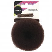 Donut Triss para Coque de Cabelo Marrom com 1 unidade + grampos de cabelo
