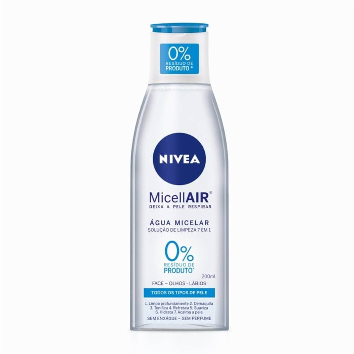Água Micelar Nivea MicellAIR Solução de Limpeza 7 em 1 com 200ml 200ml