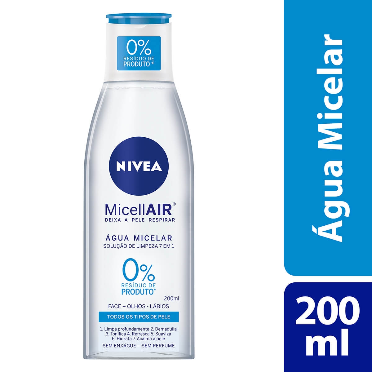 NIVEA AGUA MICELAR LIMPEZA 6 EM 1 200ML Menor preço em NIVEA AGUA MICELAR LIMPEZA 6 EM 1 200ML
