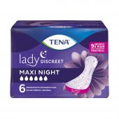 Absorvente Noturno Tena Lady Discreet Maxi Night Incontinência Urinária com 6 unidades