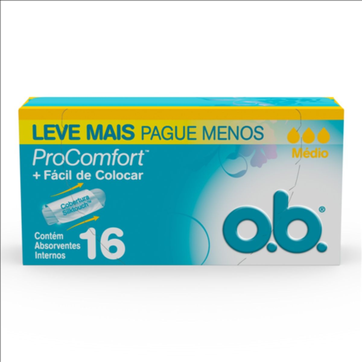Absorvente Interno O.B. ProComfort Médio 16 Unidades