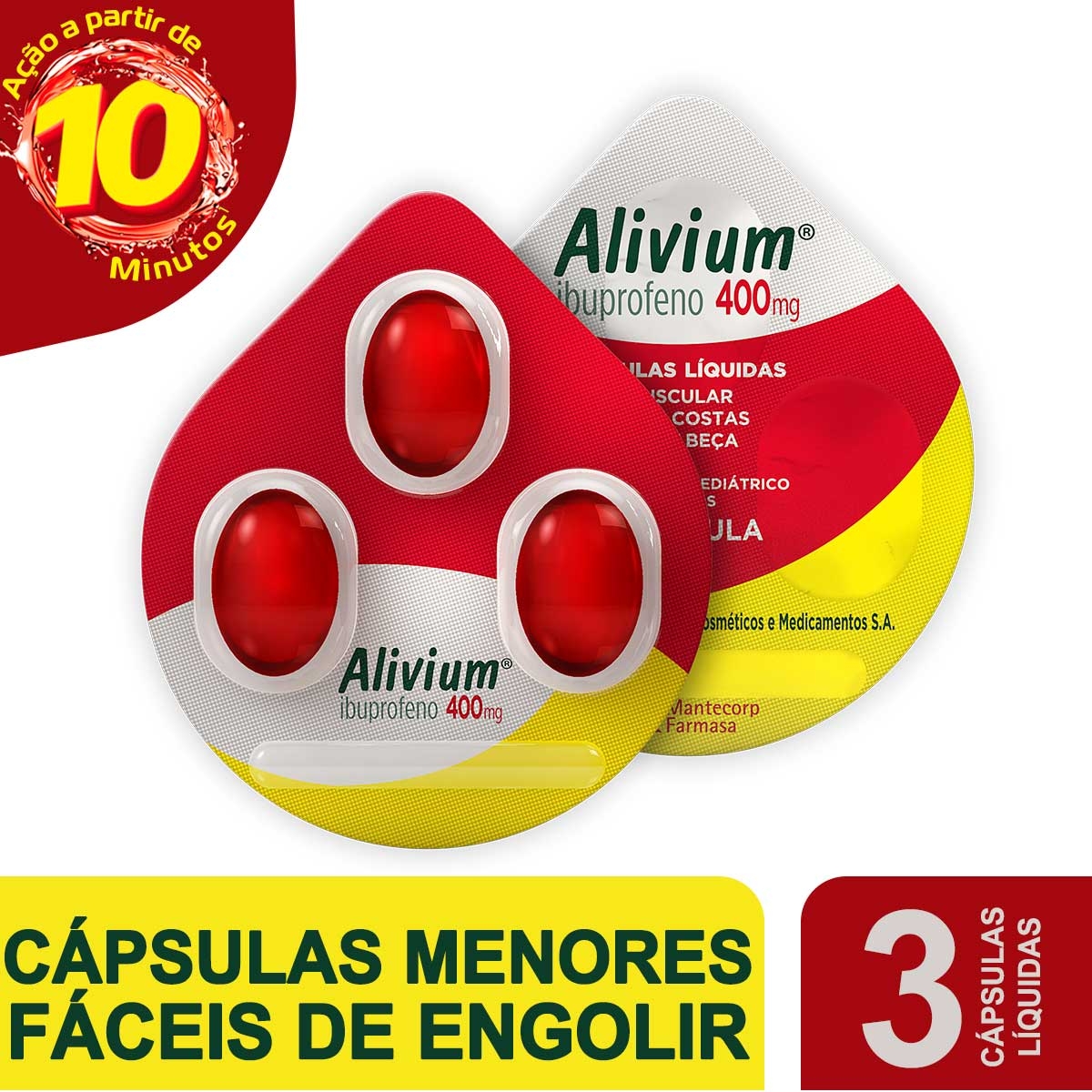 Alivium Ibuprofeno 400mg 3 cápsulas