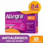 Allegra Cloridrato de Fexofenadina 120mg 10 comprimidos