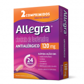 Antialérgico Allegra 120mg 2 comprimidos