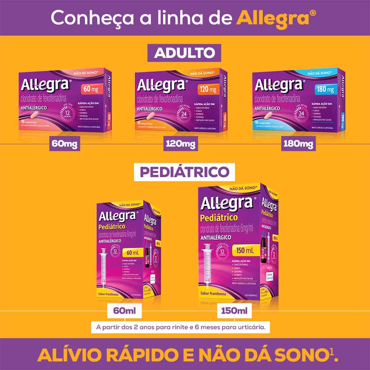 Allegra Pediátrico 6mg/ml Suspensão Oral 150ml: Preço | Drogasil
