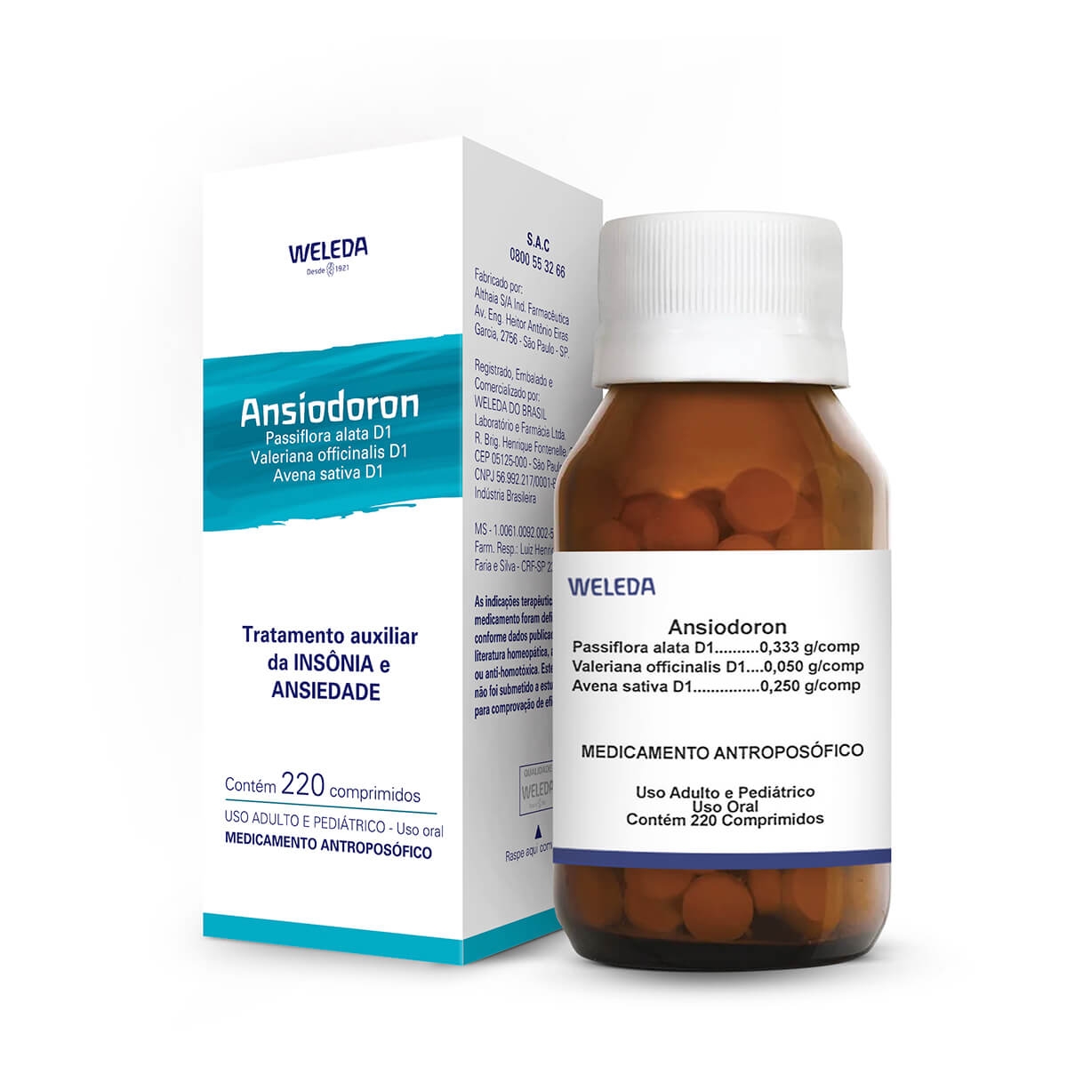 Ansiodoron Weleda 220 comprimidos