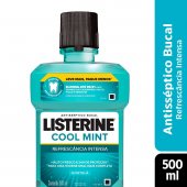 Enxaguante Antisséptico Bucal Listerine Cool Mint Hortelã com 500ml