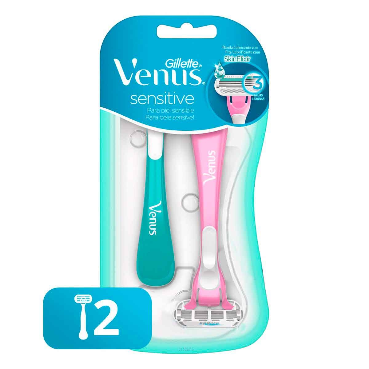 Aparelho de Depilar Gillette Venus Sensitive Feminino com 2 unidades