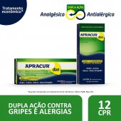 Apracur Duo com 12 comprimidos