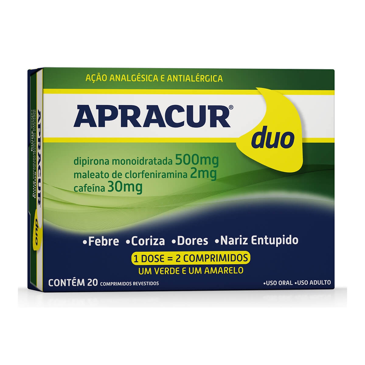 Apracur Duo com 20 Comprimidos | Drogasil