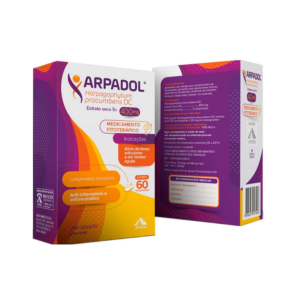 Arpadol 400mg 60 Comprimidos  Preço e para que serve?  Drogasil