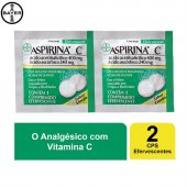 Aspirina C 400mg + 240mg com 2 comprimidos efervescentes