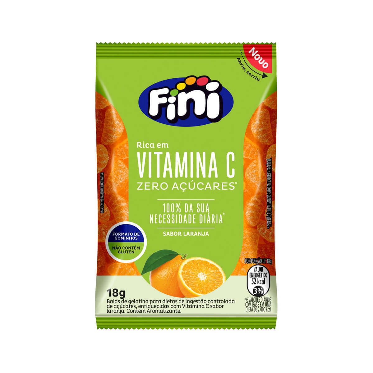Bala de Gelatina Fini Bem-Estar Vitamina C Laranja com 18g Menor preço em Bala de Gelatina Fini Bem-Estar Vitamina C Laranja com 18g