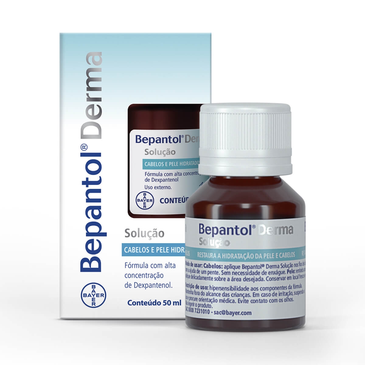 Bepantol Derma Solução Hidratante Líquido 50ml | Drogasil