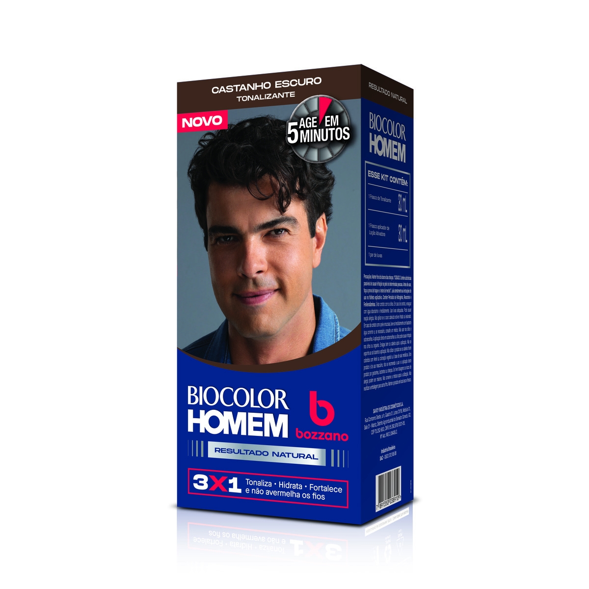 Tonalizante Bozzano Biocolor Homem Castanho Escuro em oferta | Drogasil