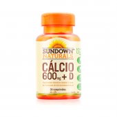 Sundown Naturals Cálcio 600mg + Vitamina D Suplemento com 30 comprimidos