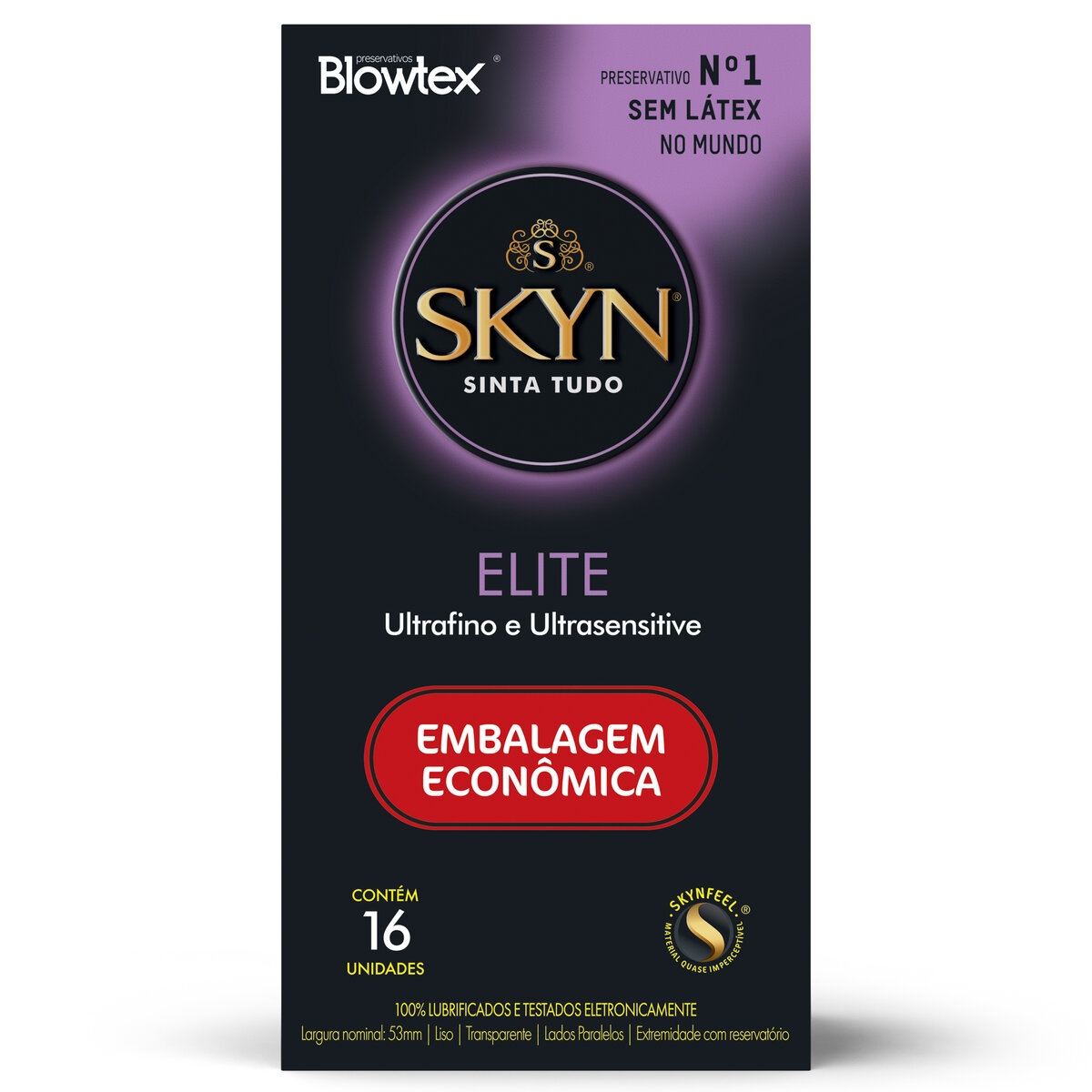 Camisinha Blowtex Skyn Elite Ultrafino e Ultrasensitive - 16 unidades