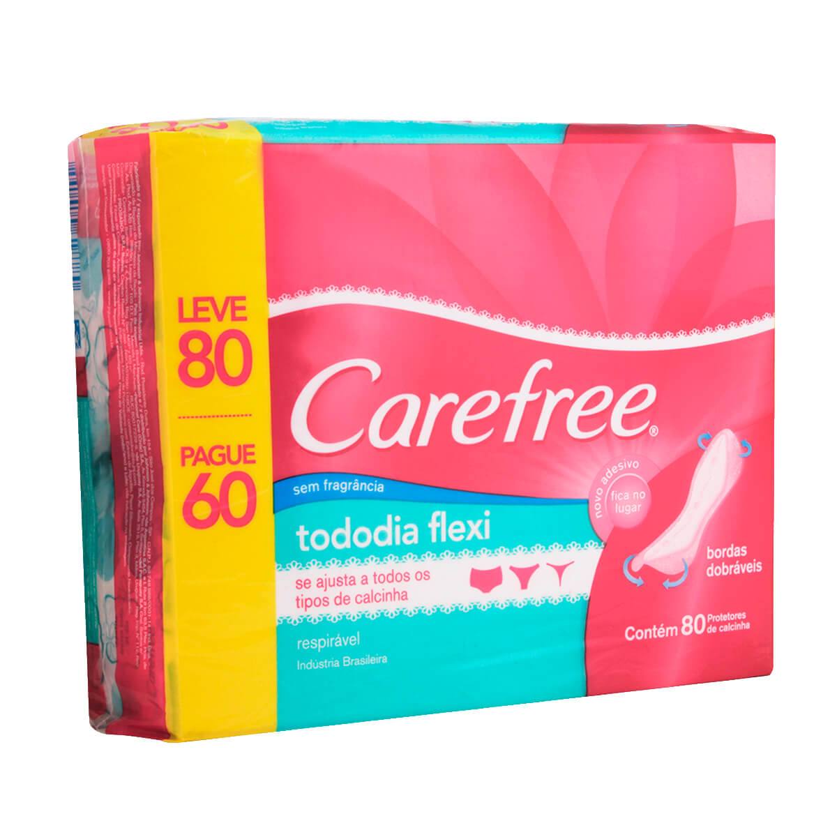 Carefree TodoDia Flexi Protetor Diário Sem Perfume com 80 unidades 1 Unidade