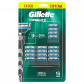 Carga para Aparelho de Barbear Gillette Mach3 com 16 Unidades