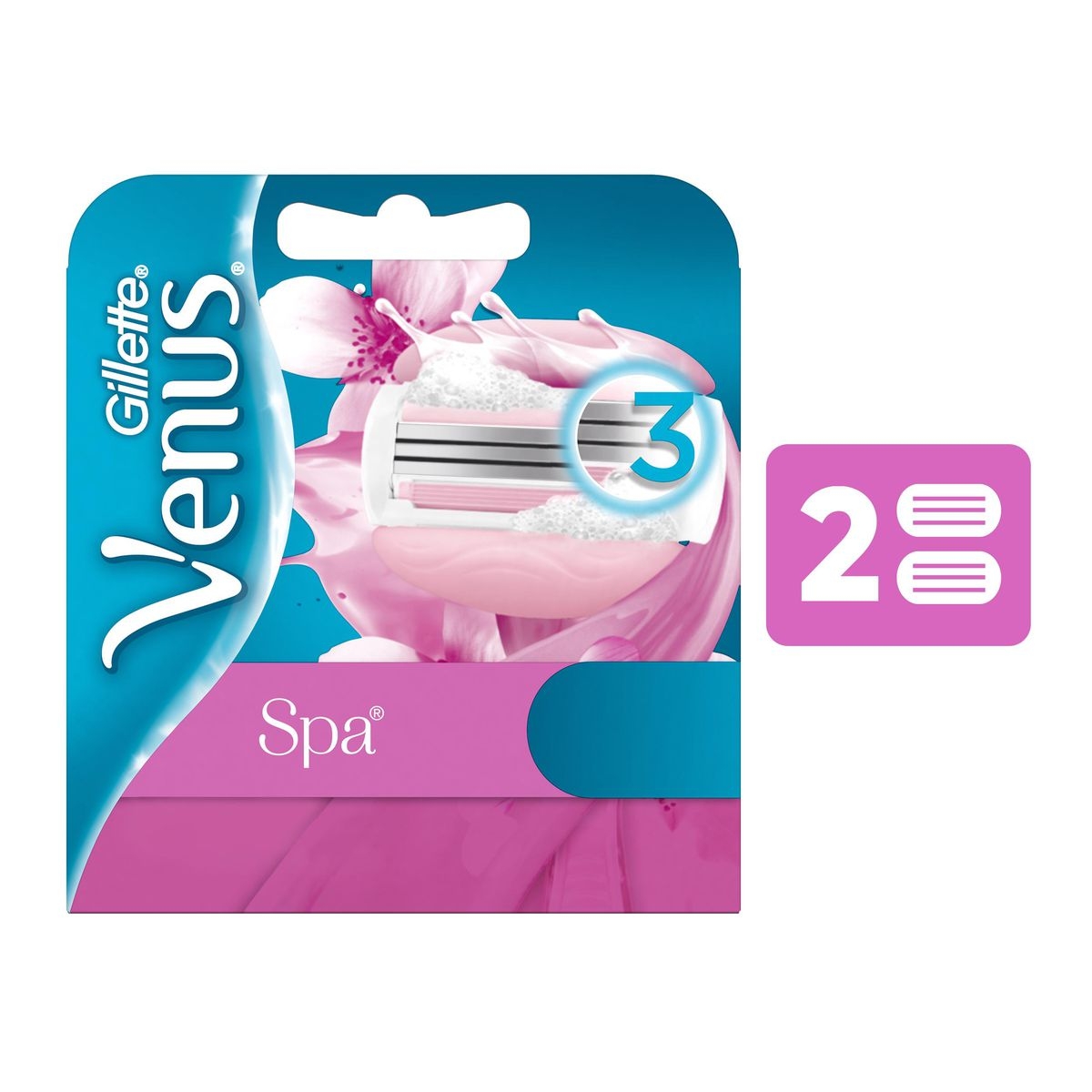 Carga para Aparelho de Depilar Gillette Venus SPA com 2 unidades Menor preço em Carga para Aparelho de Depilar Gillette Venus SPA com 2 unidades
