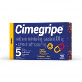 Cimegripe 4mg + 400mg + 4mg - 20 cápsulas