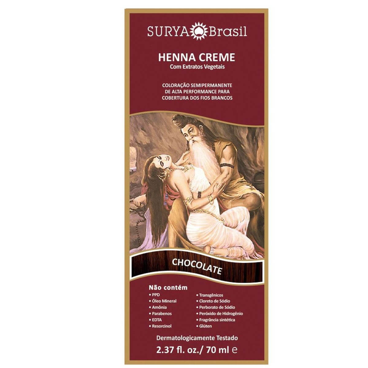 Tintura Semipermanente Surya Brasil Henna Creme Chocolate com 70ml Menor preço em Tintura Semipermanente Surya Brasil Henna Creme Chocolate com 70ml