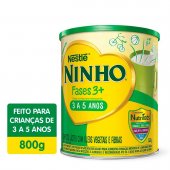 NINHO COMPOSTO LACTEO INFANTIL CRESCIMENTO FASES 3+ 800G