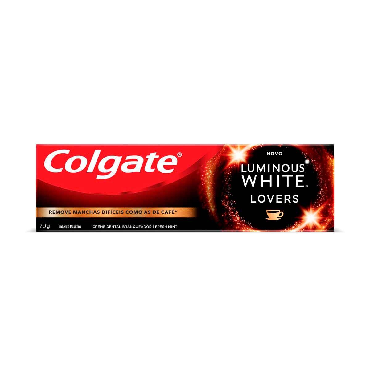 Creme Dental Colgate Luminous White Lovers Manchas de Café com 70g