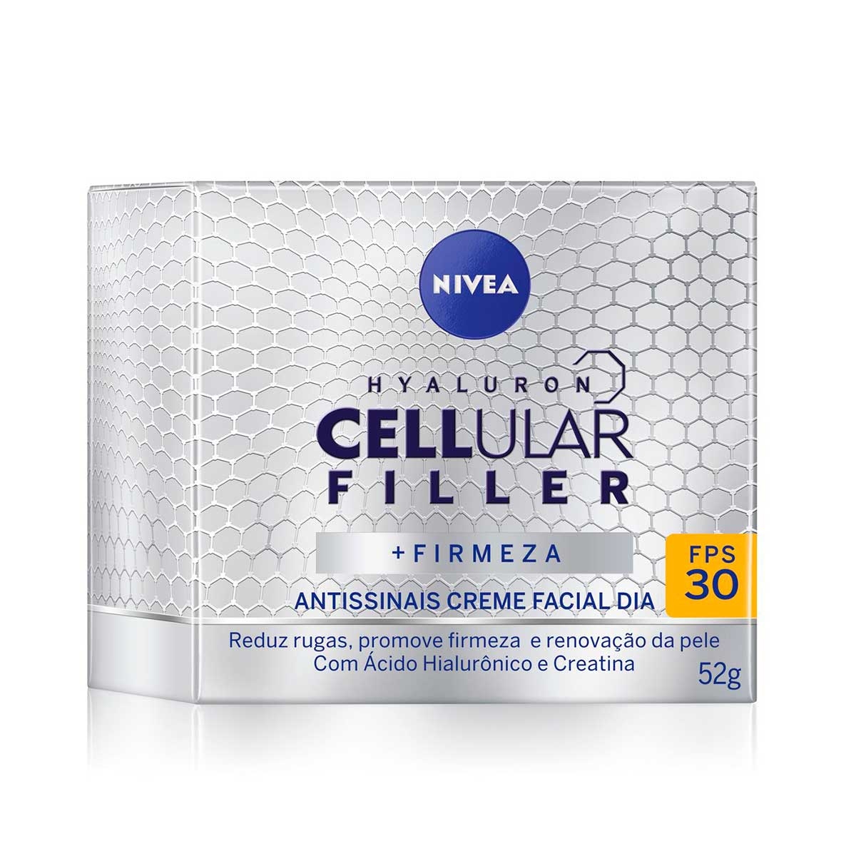 Creme Facial Antissinais Nivea Hyaluron Cellular Filler Dia FPS 30 com 50ml 50ml
