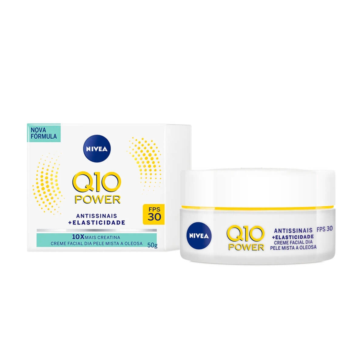Creme Facial Dia Antissinais Nivea Q10 Plus Pele Mista a Oleosa FPS 30 com 50ml 50ml